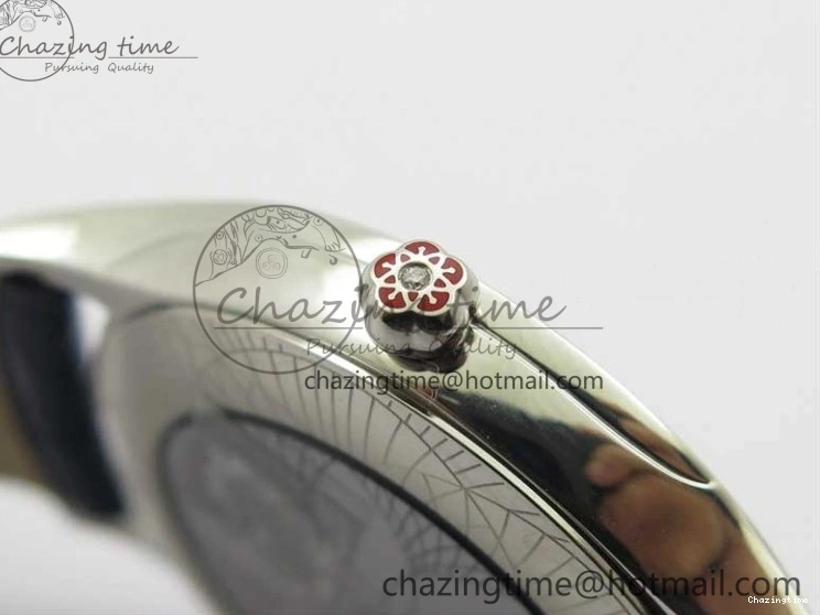 0422 Ladies’ De Ville Trésor Diamond Blue Dial Blue Fabric Watch OXF 1:1 Best Edition Swiss Quartz Upgraded 7892